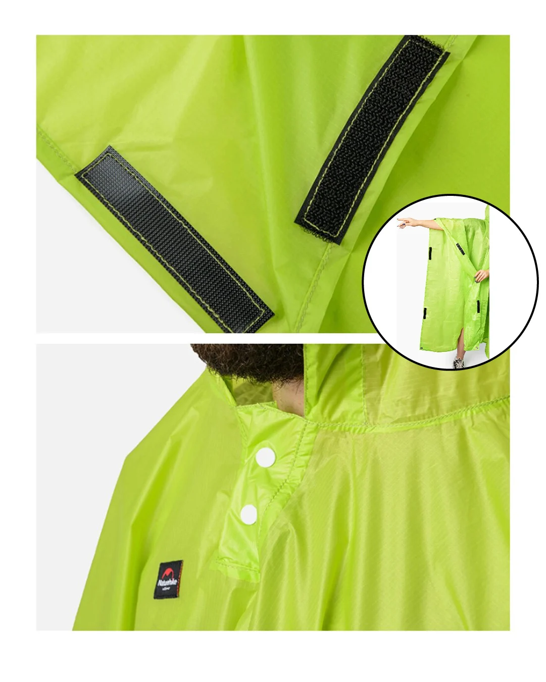 PONCHO IMPERMEABLE NATUREHIKE 3 EN 1 - Imagen 3