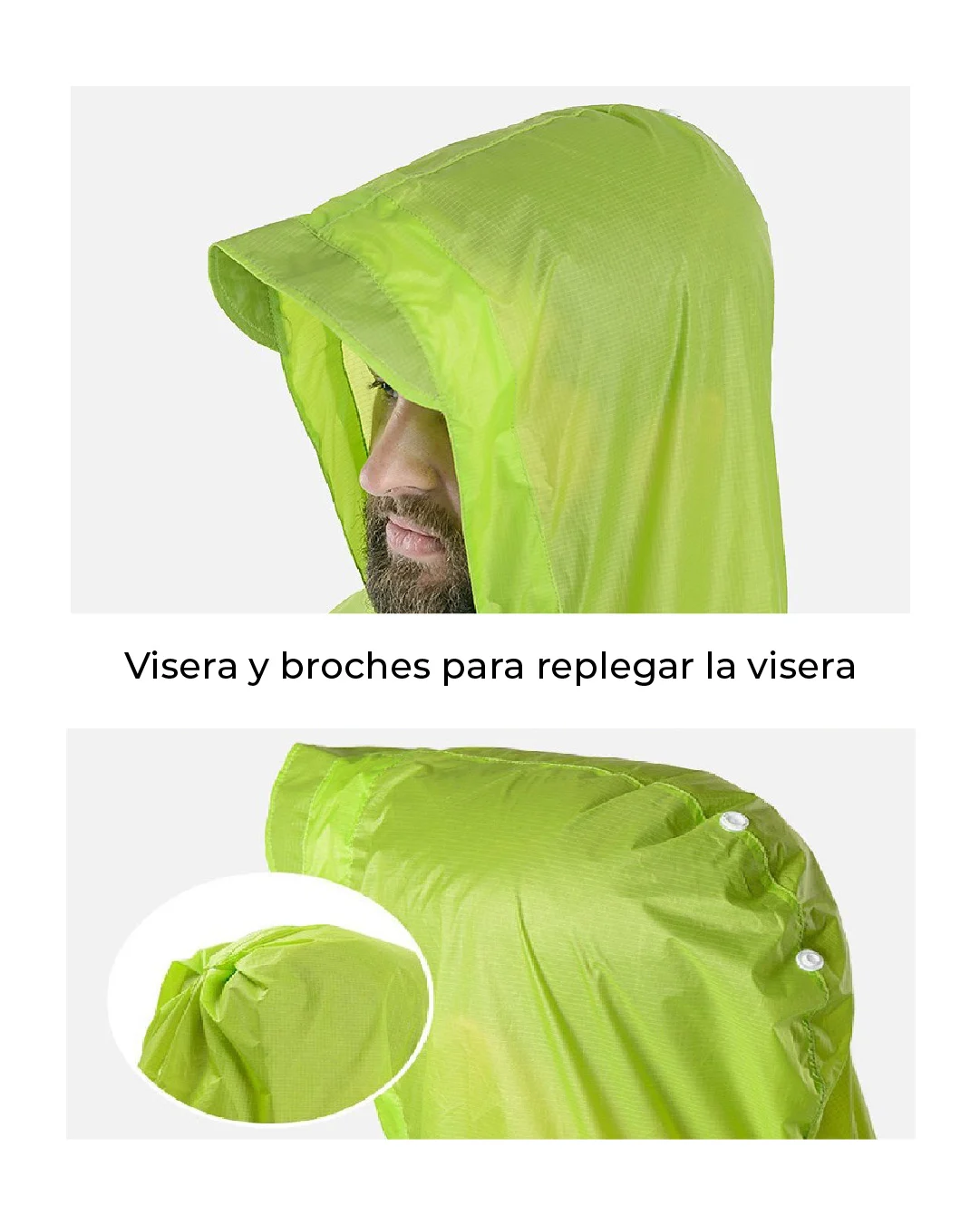 PONCHO IMPERMEABLE NATUREHIKE 3 EN 1 - Imagen 4